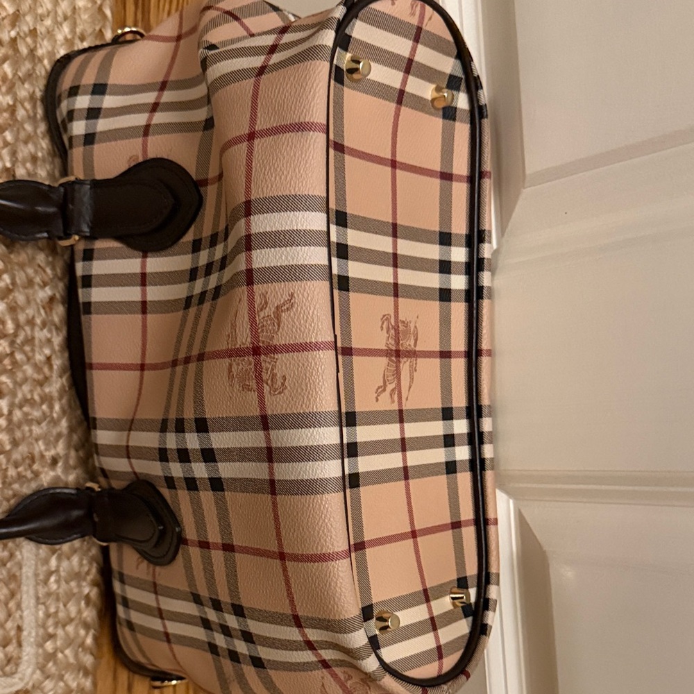 Burberry Check Shoulder Bag - Beige, Black, Red - Picture 5 of 6